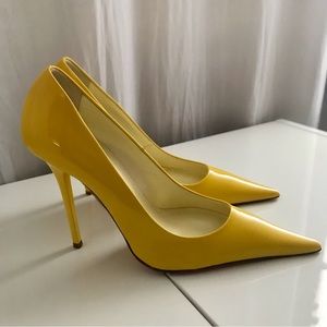 1969 Made in Italy Extra Pointy-Toe Yellow Heels